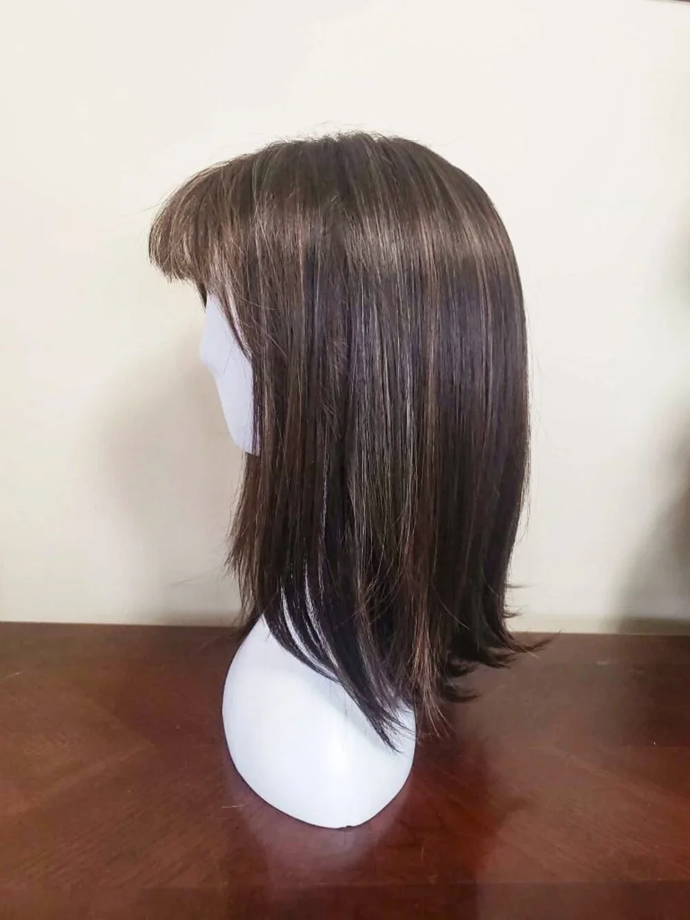 NORIKO SEVILLE Synthetic Wig w/ bangs trimmed - Chocolate Swirl - EUC